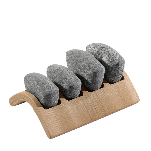 R-500 D (Spa Stones Set) — bathroom essentials in Kivistone soapstone