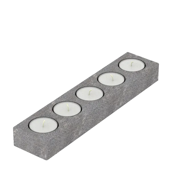 R-105 (Straight) — candle holders in Kivistone soapstone