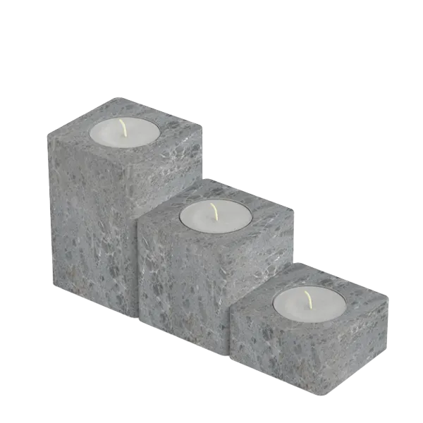R-125 (Tower Set, 3pcs) — candle holders in Kivistone soapstone